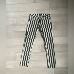 Denim Blvd Jeans Tan/Black striped